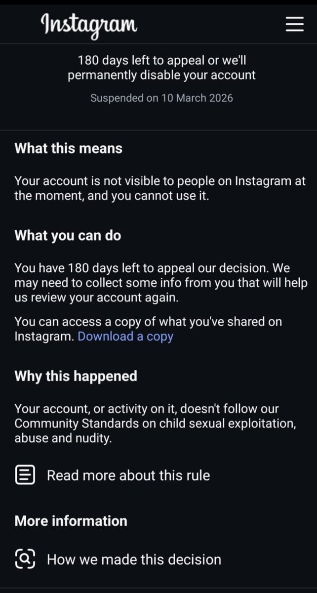 MeenuShah13's tweet photo. Dear @Instagram @MetaIndia, my account (Meenu_shah_gaund) was suspended for resharing a viral reel already on your platform. It was unintentional. Please review and restore my ID and linked FB (Meenu Shah). 🙏
#InstagramSupport #MetaHelp #AccountDisabled https://t.co/UJQd8t9CQn
