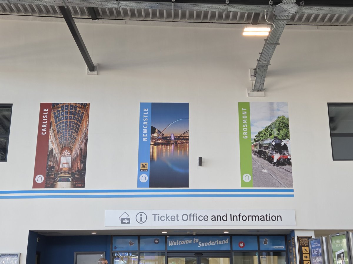 alexhornbyrail's tweet photo. Sunderland station has been brightened up, with more to come both inside &amp; outside. Added to this is a commitment to use more of the open area as a community space including the popular Mackem Market every Friday. Lots happening here as we drive station improvements at Northern. https://t.co/NQLV6rNM10