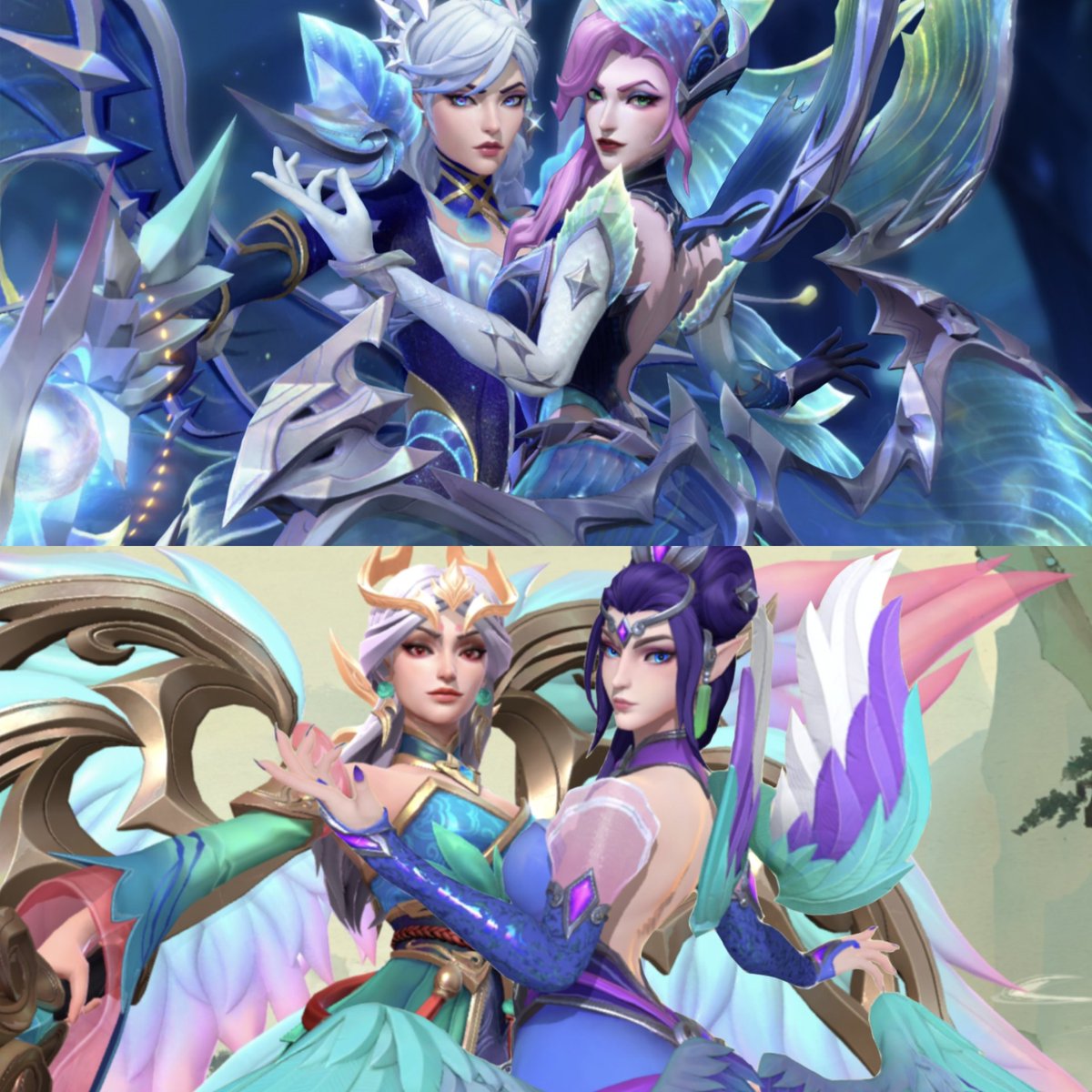 PentaKayle_YT's tweet photo. 2 sisters, 1 universe❤️
Still waiting for sun eater kayle in wild rift to complete the twins😍

Took a while to edit these with just a phone btw😆 https://t.co/iLfuW3ORP2