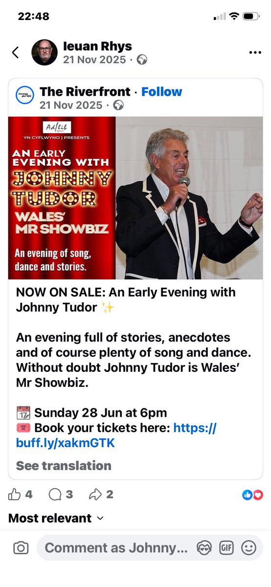 Johnny Tudor tweet media