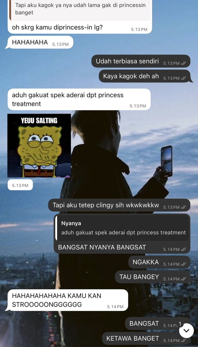 verinagst's tweet photo. NYANYA BERAAAAK GUEEEE AMPE KETAWA SEMBARI KELUAR AIR MATA SAKING EEK KOTOK BANGET CHATAN DIA SIYALAN 😭😭😭 @pinyinyi https://t.co/3LsQhda4iA