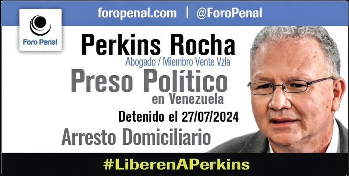 #13Mar Negar la amnistía al Dr. Perkins Rocha es absolutamente injustificable y constituye una grave violación de los derechos humanos.