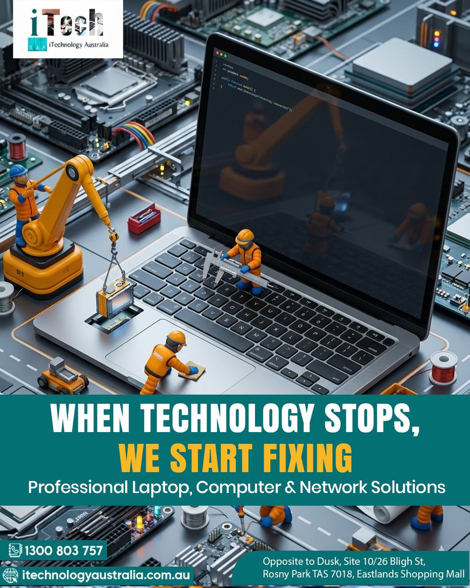 iTechnolog80189's tweet image. Tech slowing down? Small issues can turn into big problems. Get your laptop or computer checked in time with iTechnology Australia

📍 Shop 9 113-115 Main Road, Moonah, TAS, Australia, 7009
📞 +61 1300 803 757

#computerrepair #laptoprepair #itsupportaustralia #techsolutions