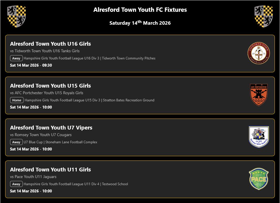 Alresford Town Youth FC tweet media