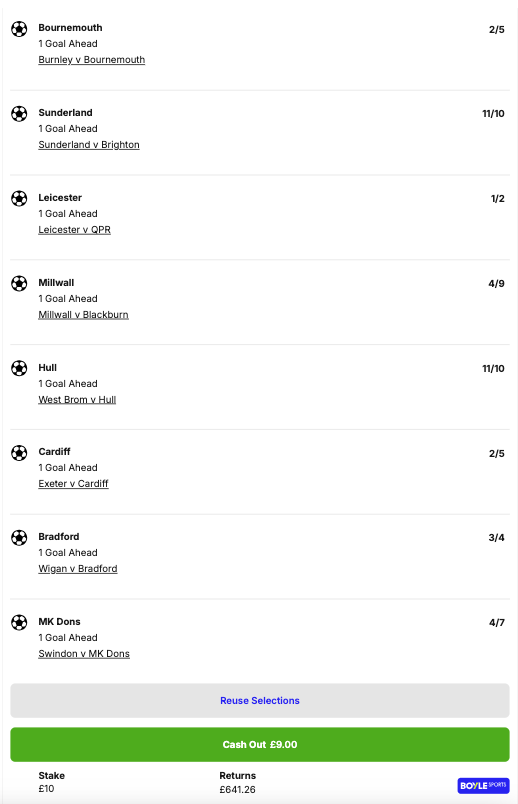 FootyAccums's tweet photo. ✅ OUR HUGE ODDS ONE GOAL AHEAD ACCA IS PLACED! 

❤️ IF this wins: We will give away £50 to someone who LIKES this post & £50 to someone who REPOSTS it!

🔝 BEST PRICED at BOYLE Sports, add direct here > https://t.co/zFmZC4ZU4j

🤝 Bet £10 & get £50 in FREE BETS when you join today > https://t.co/Cqih5kSzUa

✅ Selection lands if the team goes 1 goal ahead at ANY point!

🚀 25% acca boost on the total returns!

Ad | GambleAware | 18+ | New Customer Offer | Always Gamble Responsibly | T&C's Apply