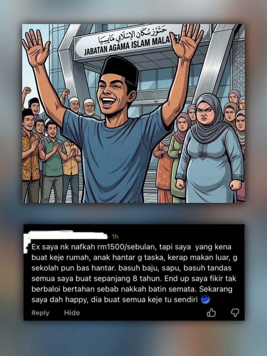 ameydeen_'s tweet photo. Bila Perkahwinan Jadi Beban: Lelaki Ini Tanggung Semua Seorang Diri

Kalau tengok cerita brader ni, jujurnya tahap sabar dia memang dah sampai level luar biasa. Bayangkan lapan tahun hidup dalam situasi yang secara teknikalnya dipanggil perkahwinan, tapi secara..

🧵 https://t.co/yyWxsnE67K