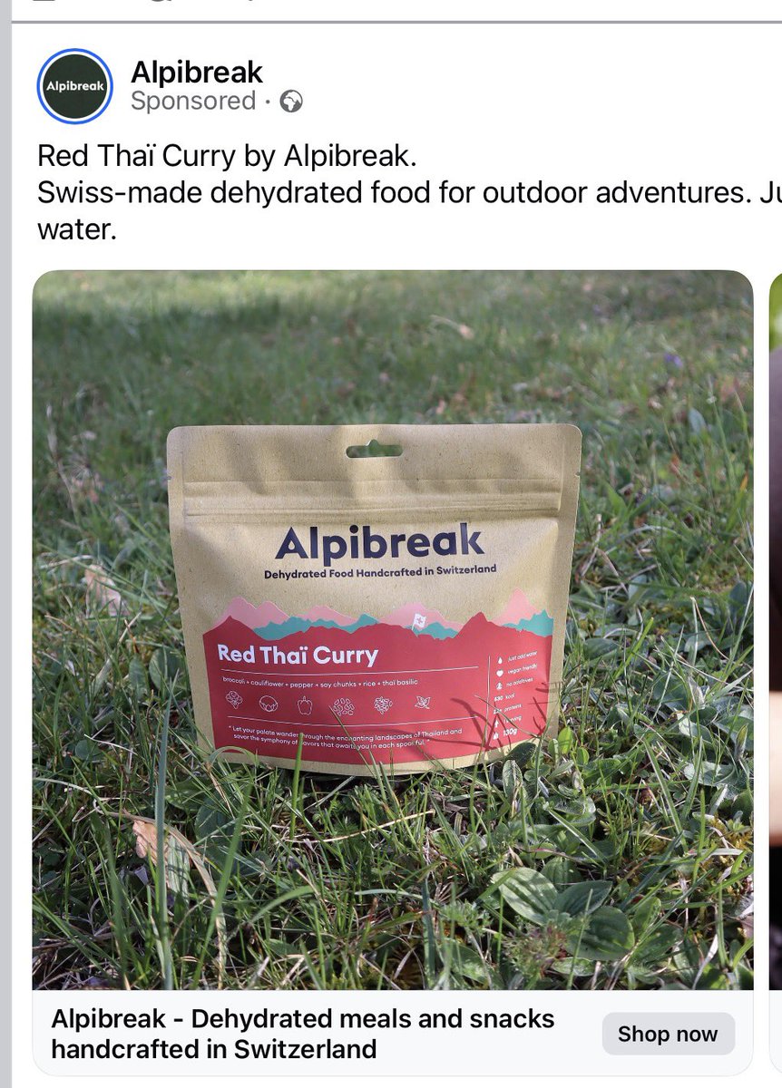 redtestwine's tweet image. โฆษณาผ่านทาง fb 
#SoftPower ได้ละมั้ง #แกงแดง แค่เติมน้ำ ก็กินได้ 

#แกงไทย made in Swiss