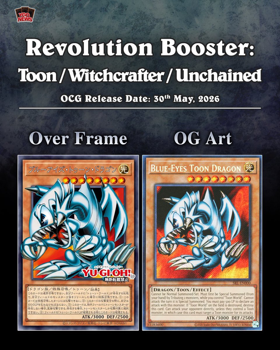 Seem like blue eyes toon dragon got over frame card in this set too.