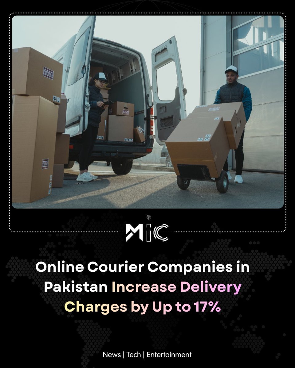 mictechofficiaI's tweet image. Online courier companies in Pakistan have increased delivery charges by up to 17% due to higher fuel and transport costs. This will make parcel delivery more expensive for online sellers and customers across the country.

#Pakistan #CourierServices #Logistics #mictech #micnews