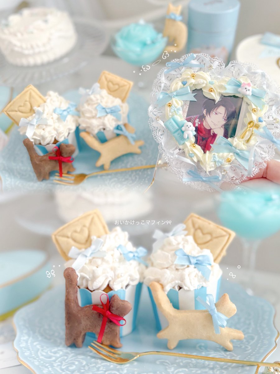 𝙷𝚊𝚙𝚙𝚢 𝚠𝚑𝚒𝚝𝚎𝚍𝚊𝚢 ໒꒱ ‧₊˚
マフィンと猫とラブレターのクッキーと
バラのゼリーを手作りしてみたよ〜✉️