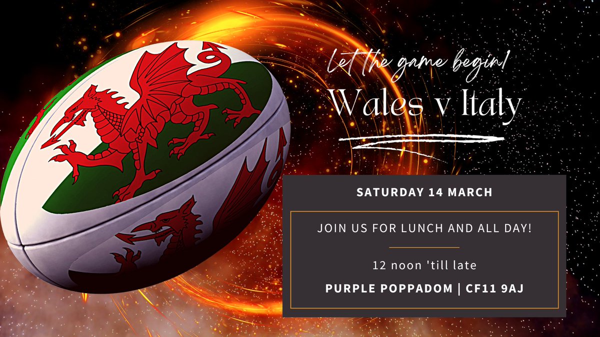 Purple_poppadom's tweet image. On this sunny day, from all of us at Purple Poppadom, we wish Wales the very best for the game. Whether you’re heading to the stadium or watching from afar, enjoy the atmosphere and the spectacle. Pob lwc Cymru #SixNations #WalesRugby #Cardiff #PobLwcCymru #PurplePoppadom