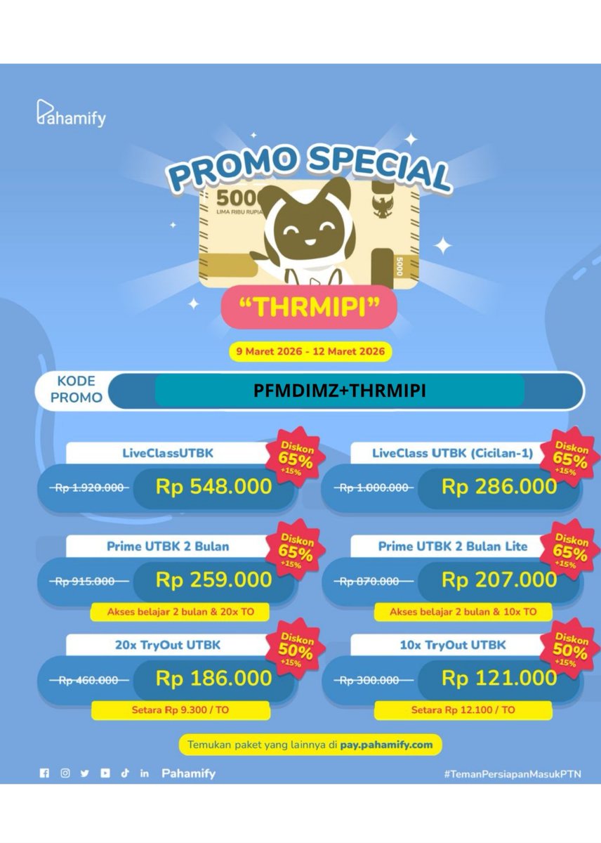 PFMDIMZ | Kode Promo Pahamify tweet media