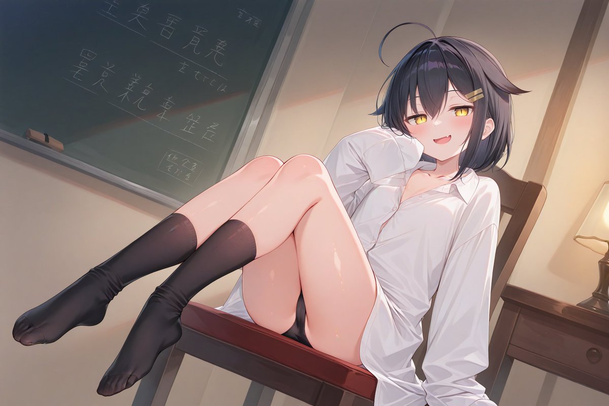 「また来たのかね。……では今夜は、大学2年の別の小品としよう。
a>0 とする。
I=int(0..∞) e^(-ax) sin x dx を求めたまえ。
では、おやすみ」
#数学少女の挑戦状 #樹とき #AIイラスト  #AIイラスト好きさんと繋がりたい