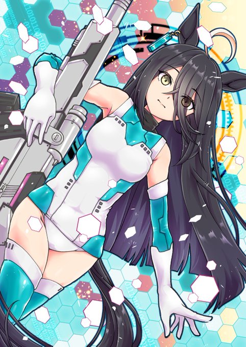 進捗状況:納品完了 skebでのご依頼でスクールガールストライカーズの モシュネスーツを着用したマンハッタンカフェを描かせていただきました 今回も楽しく描かせていただきました ご依頼ありがとうございます