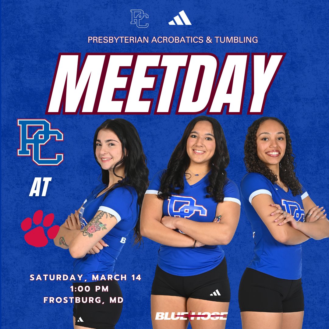 BlueHoseAcro's tweet photo. 𝐌𝐄𝐄𝐓𝐃𝐀𝐘 𝐎𝐍 𝐓𝐇𝐄 𝐑𝐎𝐀𝐃!

The Blue Hose hit the road one last time, taking on Frostburg State this afternoon.

📺 - https://t.co/nIgqKSszL8

#GoBlueHose https://t.co/llbWTXl0PU