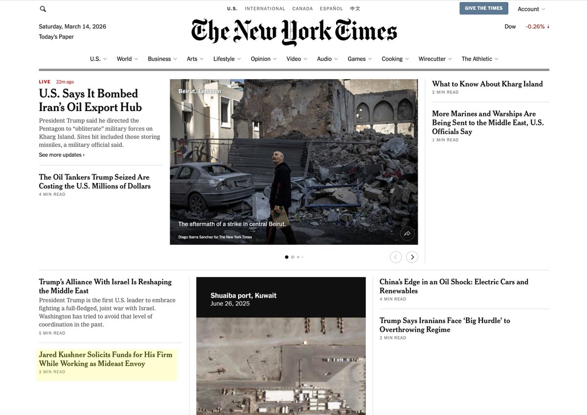 If Joe Biden's son-in-law was flying around the Middle East as an unofficial Secretary of State while also working on business deals for his company with the same people he was meeting with on behalf of the US government, I'm pretty sure it would be a bigger story 🤔