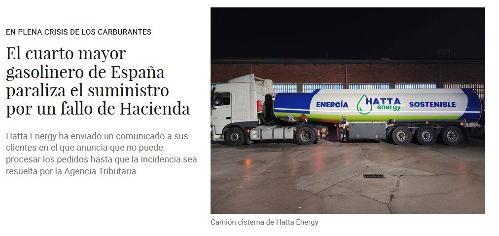 Hatta Energy, uno de los gigantes del combustible independiente en España, ha dejado bloqueados 11,3 millones de litros de gasolina por un fallo administrativo de la Agencia Tributaria justo en plena crisis de precios por Oriente Medio.

El problema: un límite en la tramitación