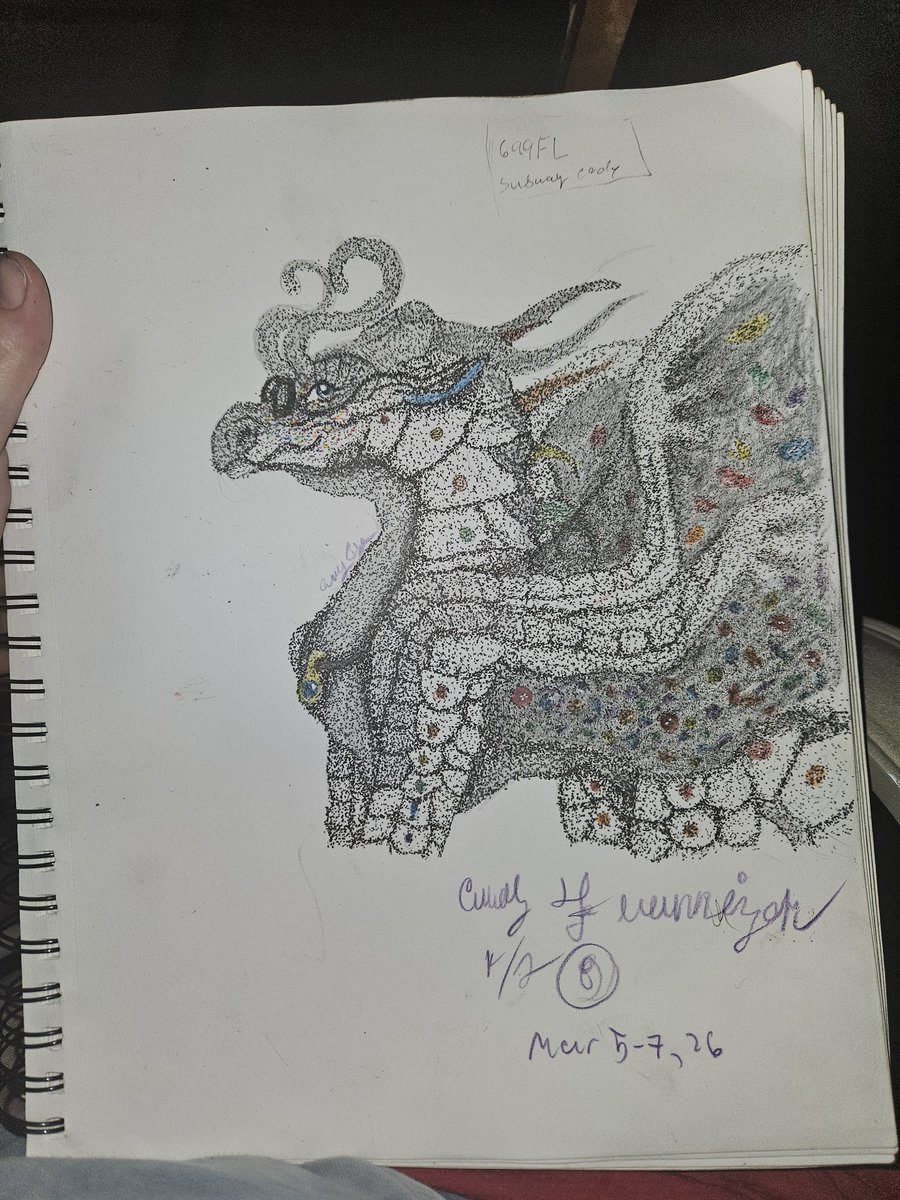 Blue78373509's tweet photo. Did some practice and trying to improve on what I draw a bit and it's going good so far!

#art #dragon #silkwing #wof #unicorn #stippling #color #pen #artwork #creatures https://t.co/3WHZpZtZdL