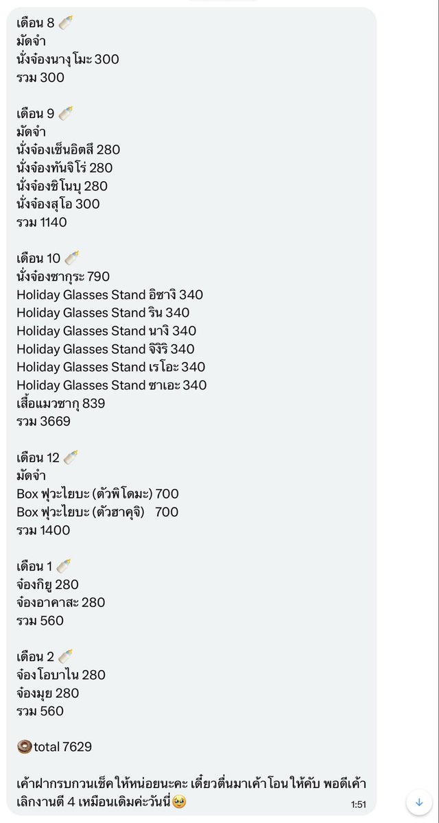 ภาพนี้แค่บางส่วนนะคะ ย้ำ! แค่บางส่วนค่ะ สินค้าที่ทางนั้นออเดอร์แต่ละครั้งเยอะมาก แต่เพราะลูกค้าชำระมาตลอดร้านเลยเชื่อใจ รายการไหนร้านไม่ได้เปิดก็ขอมาให้เปิดพรี ร้านก็เปิดให้เพราะร้านให้จองได้ทางนั้นเลยมาพรีด้วย สรุปพักหลัง ๆ หาย ไม่ชำระยอด แล้วร้านจะไปต่อยังไง🥹