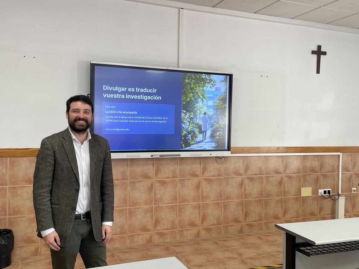 UCAM_Alimenta's tweet photo. En nuestros “Desayunos con ciencia”Estrella Nuñez y Fran Ruiz nos presentaron los aspectos más importantes de la estrategia del Vicerrectorado de Investigación @UCAM en relación con la producción científica y difusión de resultados. 👨🏼‍🎓👩🏼‍🔬🧑🏻‍⚕️👩🏻‍💻@UCAM_Investiga @PuraBallester https://t.co/BV29jajBr6