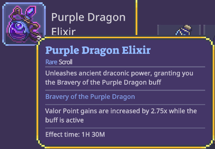 The <a href="/PlayCalamity/">Calamity</a> playtest with rewards is ongoing 🐉

With 3 days left, I'm doing a giveaway with 3 prizes for players &amp; non-players 🎁

- 1st prize: This amazing Epic Axe, worth around 2k gold (~$20).
- 2nd prize: 3 Purple Dragon Elixirs, important if you're playing the airdrop