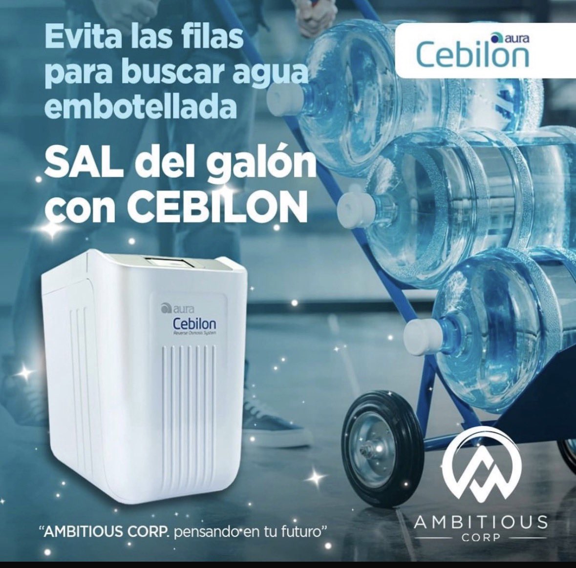 👨‍👩‍👧‍👦 Tu familia usa agua todos los días para bañarse, cocinar y beber.
Con Cebilón y Ambitous, tendrás agua más limpia, segura y saludable.

➡ Comenta INFO para tu demo.