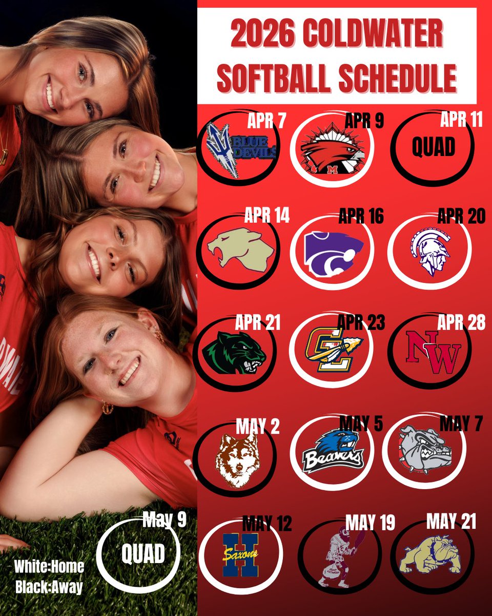 Coldwater Cardinals Softball tweet media