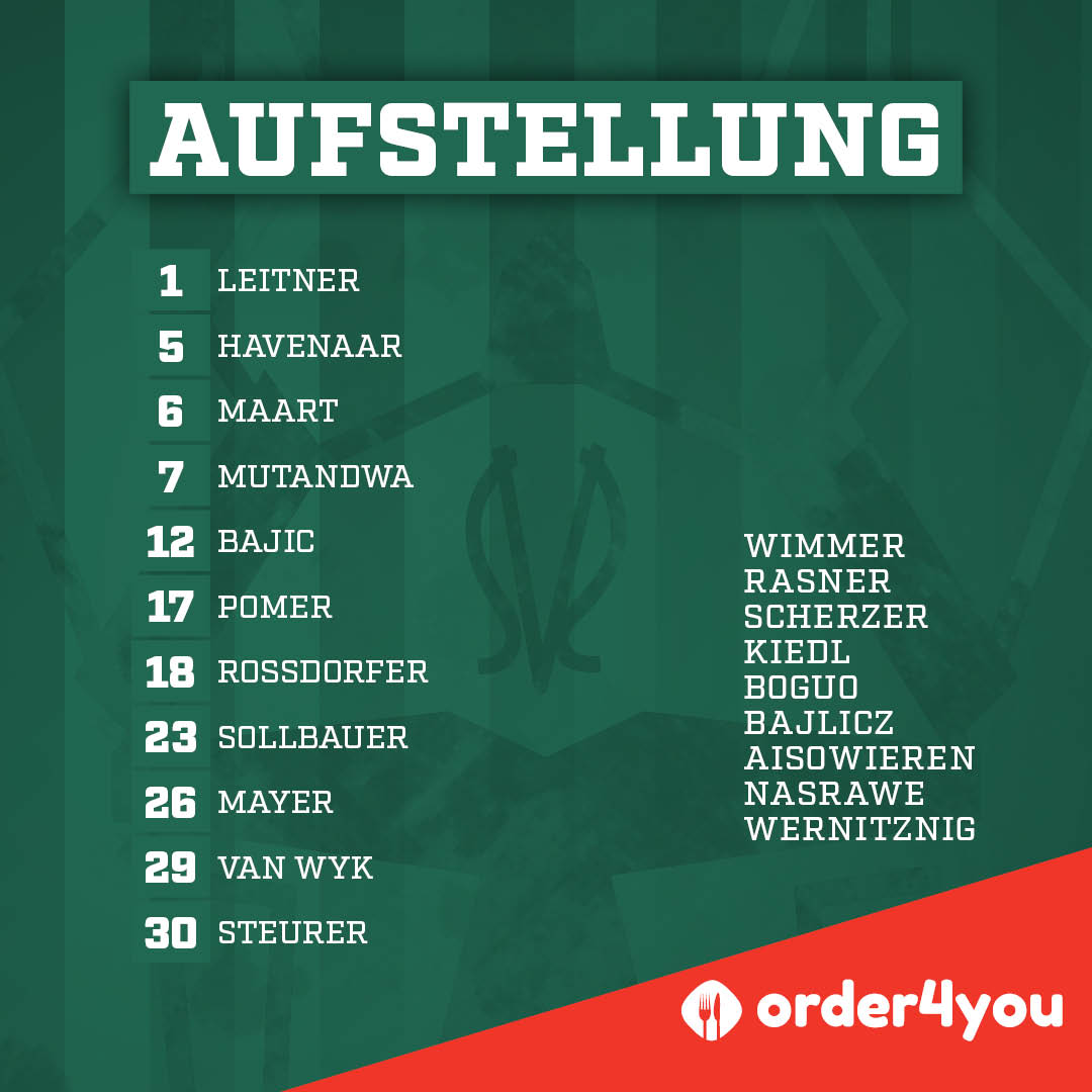 svried1912's tweet photo. Diese Start1️⃣1️⃣ schickt Trainer Max #Senft heute gegen die WSG Tirol aufs Feld! ⚫🟢
#svried #seit1912 #desismeiverein https://t.co/VCra39jjgM