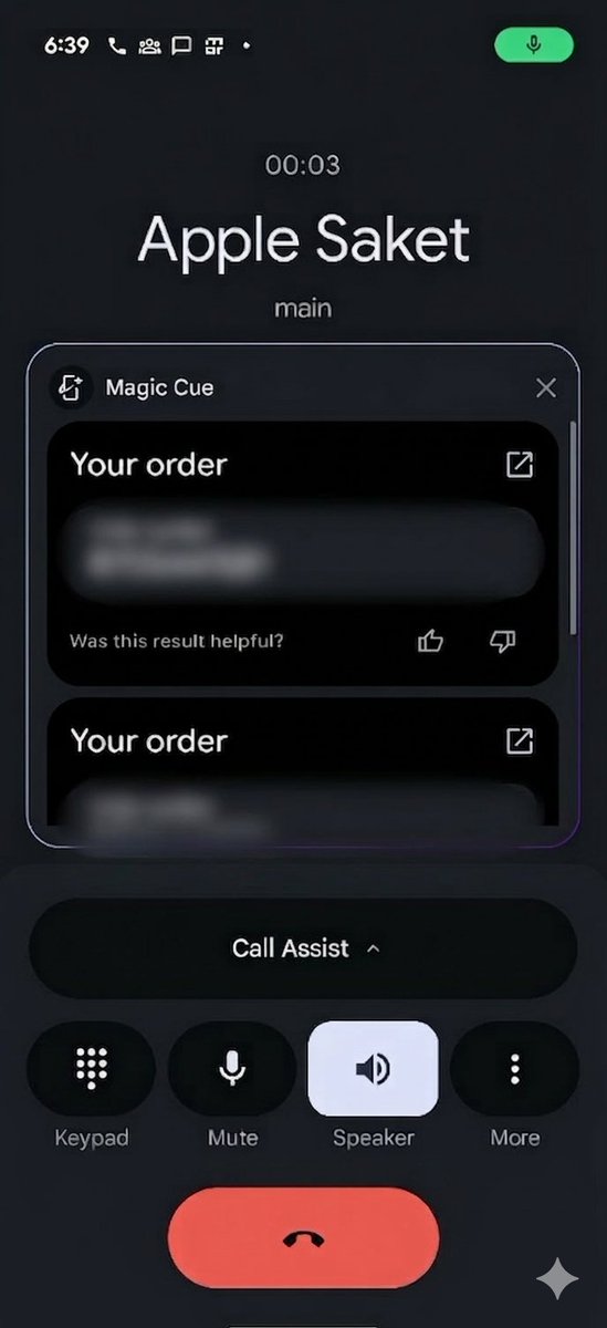 akshaat's tweet photo. Magic Cue works and it's amazing!

Was calling the Apple store to follow up on a repair request and voila - the order number flashes across the call screen for quick reference. https://t.co/ghcmIlksVc