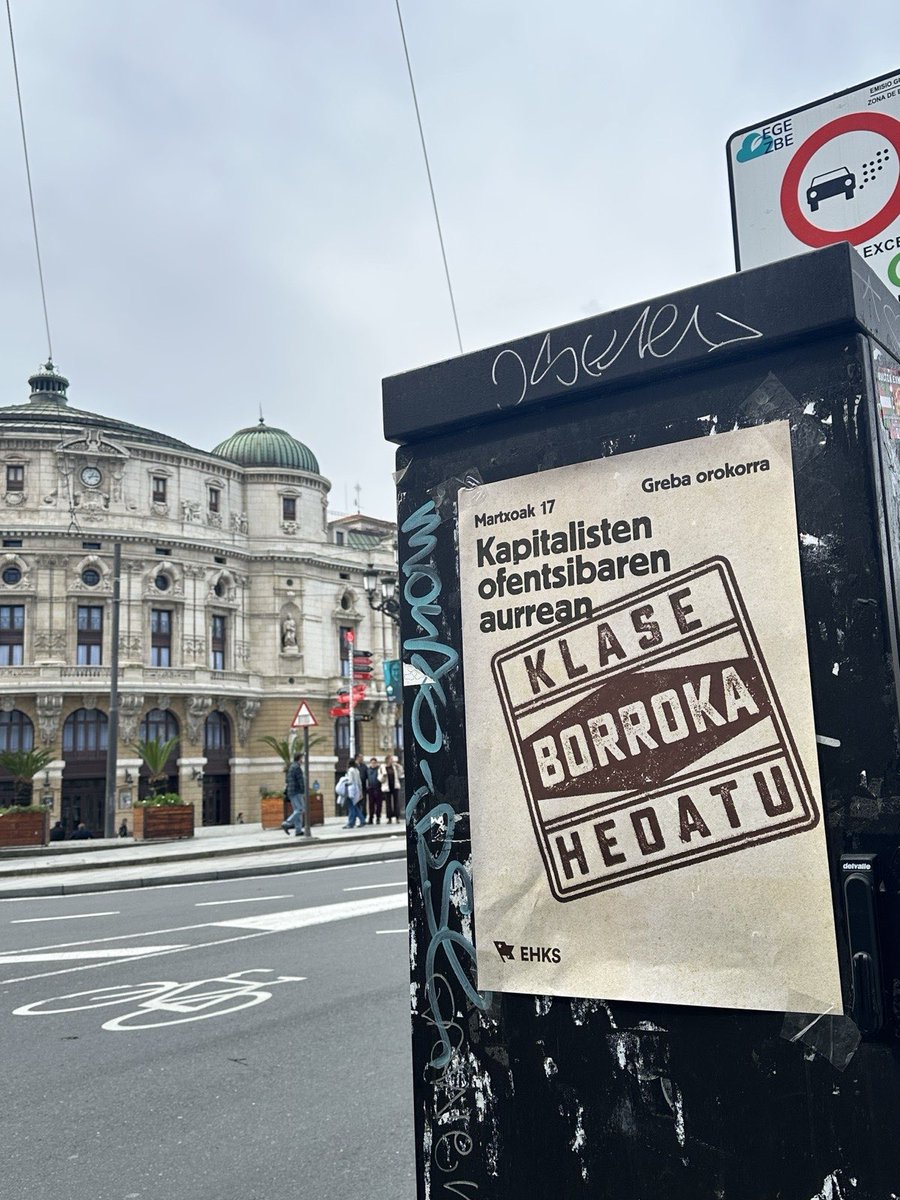 🔴 Kapitalisten ofentsibaren aurrean, klase borroka hedatu. M17 greba orokorra!

🔴 Frente a la ofensiva capitalista, extendamos la lucha de clases. ¡17M huelga general!

🚩 Manifestazioa Bilbon
11:30ean Arriagatik