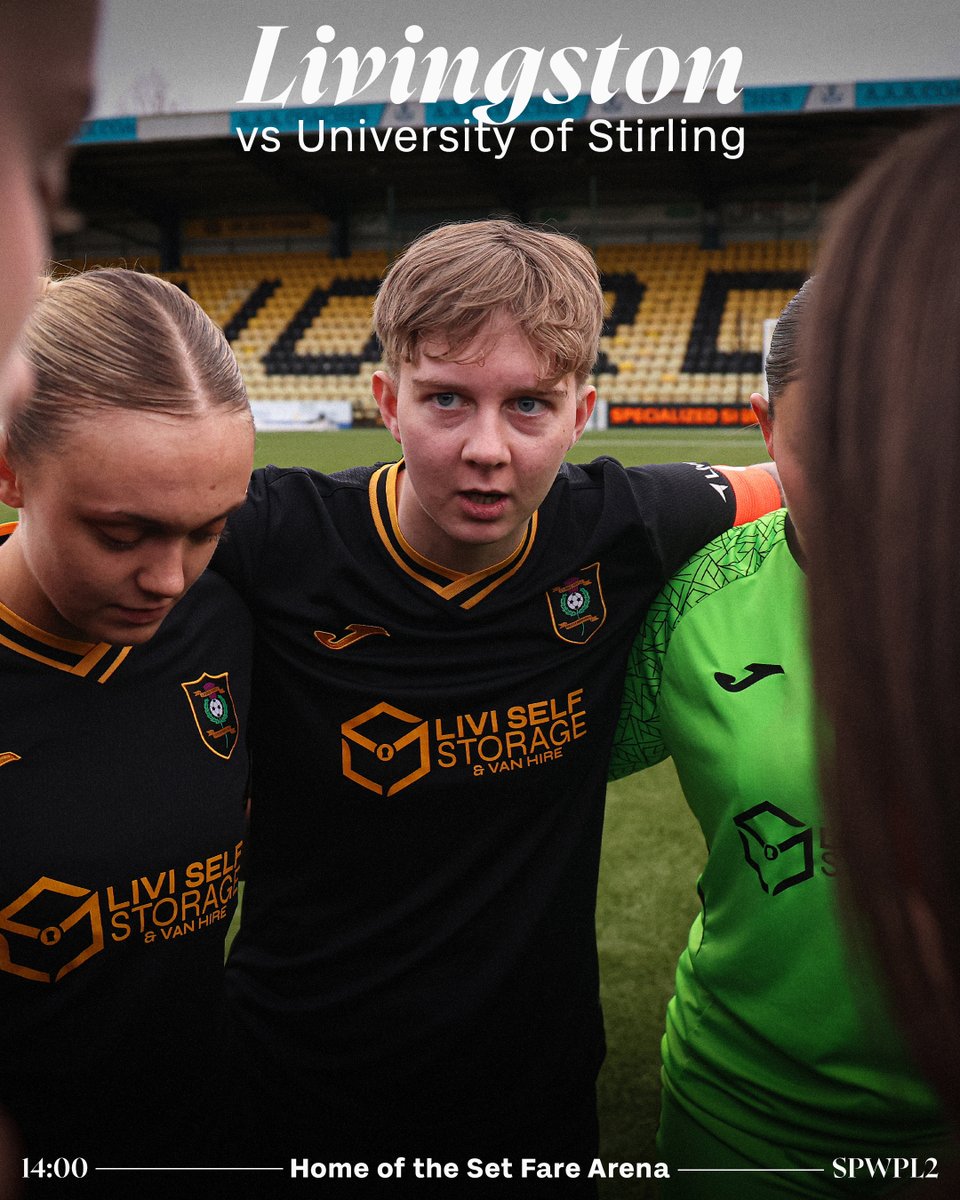 Back to action this afternoon. 🏠

We welcome the University of Stirling to West Lothian in the <a href="/ScottishPower/">ScottishPower</a> Women's Premier League 2 - kick-off is at 2.00pm.

Tickets available online or on the gate.

🎟️ bit.ly/LIVxUOS