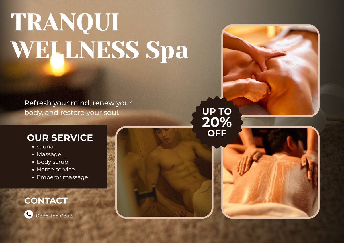 We're open until 5am

📞0995-155-0372 
Telegram:  t.me/TranquilWellne…
📍tranquil wellness spa 48 c raymundo street, pasig City

#SaturdayStories
#massage #spa