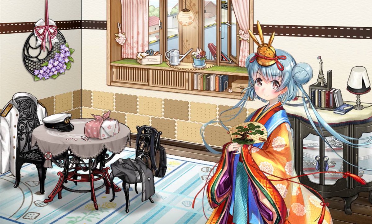 #ホワイトデー
🤍happy White day🤍
我が鎮守府、ホワイトデー仕様にしてみたんです。今からクッキー🍪食べてきます🎶