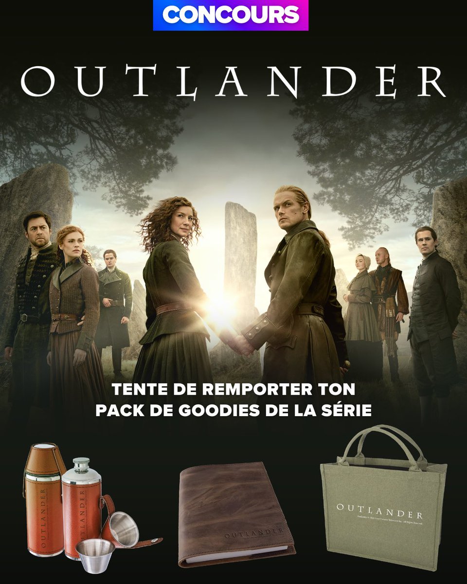 [CONCOURS] À l’occasion de la sortie de la saison 8 d’Outlander, tente de remporter ton pack goodies de la série (un carnet, une flasque et un sac)
Pour cela :
👉RT + FOLLOW <a href="/SonyPicsHomeFr/">Sony Pics at Home FR</a> 
Concours valable uniquement en France Métropolitaine. TAS le 25/03. #outlander