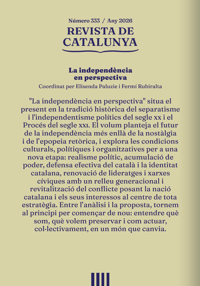 RevistaCat's tweet photo. Ja podeu reservar a la botiga el nou número de la Revista de Catalunya: "La independència en perspectiva", coordinat per Elisenda Paluzie i Fermí Rubiralta. És el primer número del 2026 i va inclòs en la subscripció.

https://t.co/nwIWJqLMrL https://t.co/8BoFaItbS1