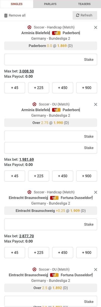 iggyb98's tweet photo. BUNDESLIGA 2 PICKS #1

BET AS SINGLES! 👇

Arminia Bielefeld vs Paderborn
Paderborn -0 (DNB)
Over 2.75 Goals

Eintracht Braunschweig vs Dusseldorf
Eintracht Braunschweig +0.25 Handicap
Over 2.5 Goals

#bettingtips #footballbetting #freepicks #GamblingX https://t.co/TQ9GyRh1Ip