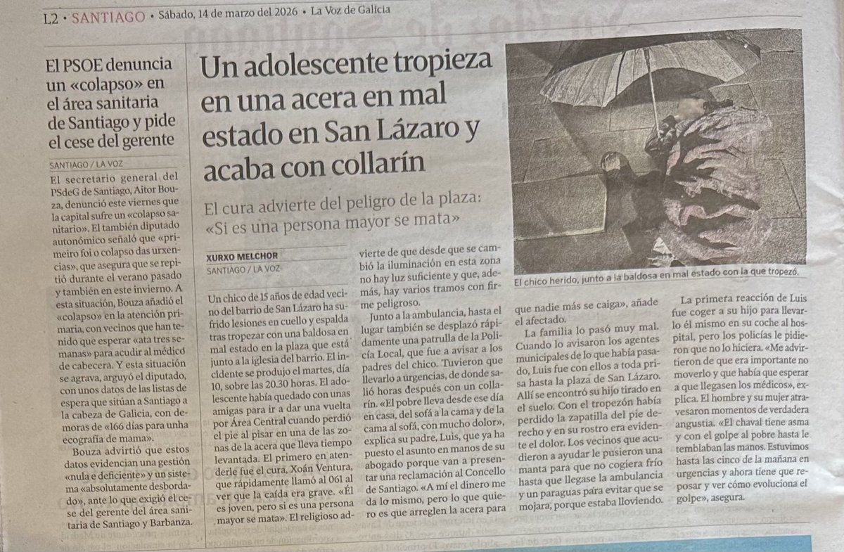 sagitario_13_'s tweet photo. Mucha #FestaDaUña, promocionada por el ⁦@PazodeRaxoi⁩ y después tenemos las #Aceras levantadas sin mantenimiento y escasez de iluminación. Bravo 👏 👏👏por #Goretti lo estás clavando https://t.co/xVAqKSyrOu