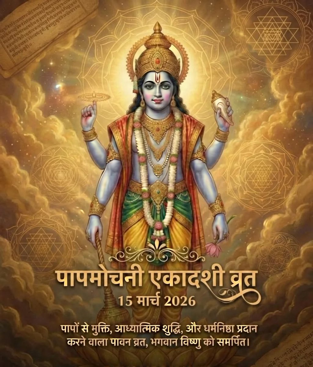 Papmochani Ekadashi is tomorrow.

But do you know the ancient story and the correct way to observe this powerful vrat? 🧵