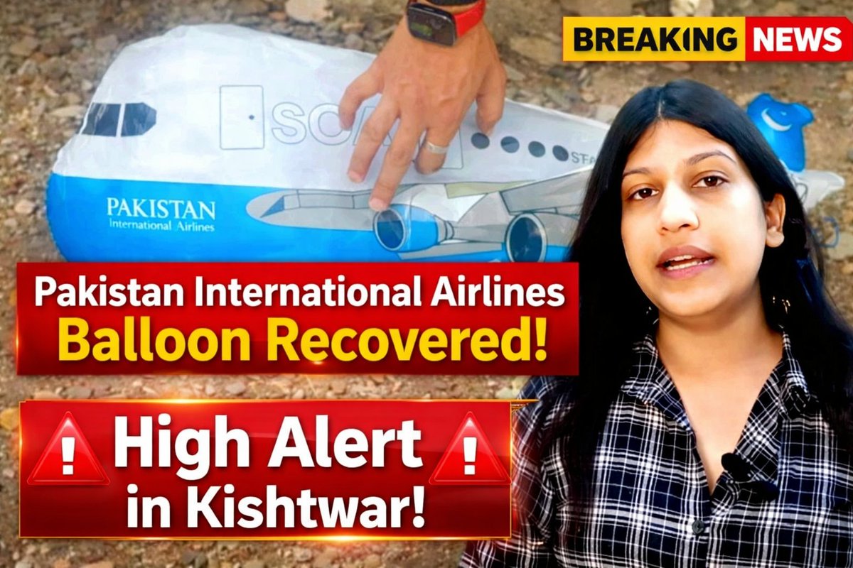 The_Alert_'s tweet photo. Pakistan International Airlines Balloon Recovered in Singhpora Area of Chatroo, Kishtwar; Security Forces on High Alert

Watch Exclusive Report only on The Alert

Facebook:
https://t.co/JwjwhsvMq9

YouTube:
https://t.co/nQjtgayT4U

Instagram:
https://t.co/ek9IB4eKrg https://t.co/EvDWx87OaT