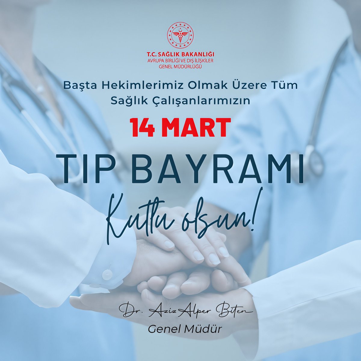 disabgm's tweet photo. İnsan hayatına dokunan bu kutsal görevde, gece gündüz durmadan ter döken tüm fedakar sağlık çalışanlarının 14 Mart Tıp Bayramı kutlu olsun.

#SağlıkBakanlığı
#14Mart
#TıpBayramı
#SağlıkÇalışanları
#SizVardınız https://t.co/wLPPFZUc24