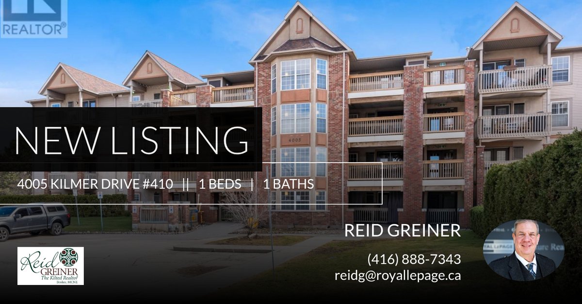 KiltedRealtor's tweet photo. 📍 New Listing 📍 Take a look at this fantastic new property that just hit the market located at 4005 Kilmer Drive #410 in Burlington (tansley). Reach out here or at (416) 888-7343 for more information https://t.co/MPsN7Cfuyr https://t.co/DxFk354PkO