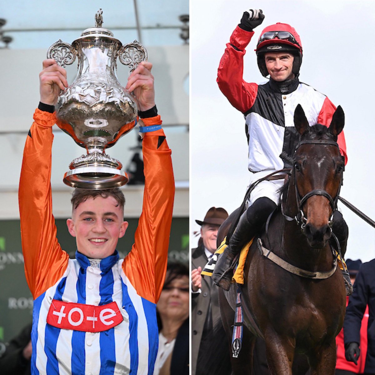 QrIrish's tweet image. Our winning riders this week @CheltenhamRaces #QR 
📸 healyracing.ie