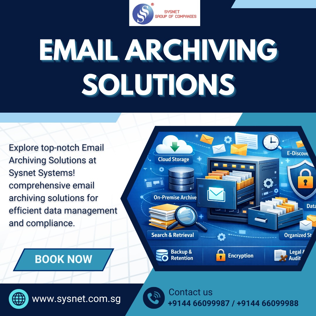 sysnetsystem_'s tweet photo. Secure your emails with Sysnet's Email Archiving Solutions! 🌐 Efficient data management, backup, &amp; compliance.

Call us now at +9144 66099987 / +9144 66099988
 Visit: https://t.co/z9icKBK398

#EmailArchiving #DataSecurity #SysnetSolutions https://t.co/afytQCPfHo