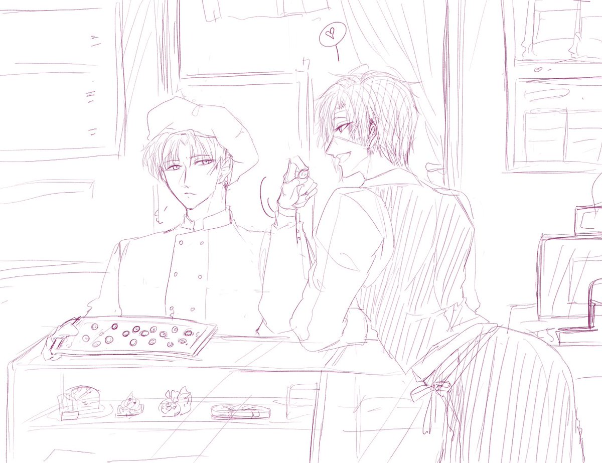 3月-「スイーツ」
現パロ。スイーツカフェの接客担当とパティシエ。
#今日はへし燭の日