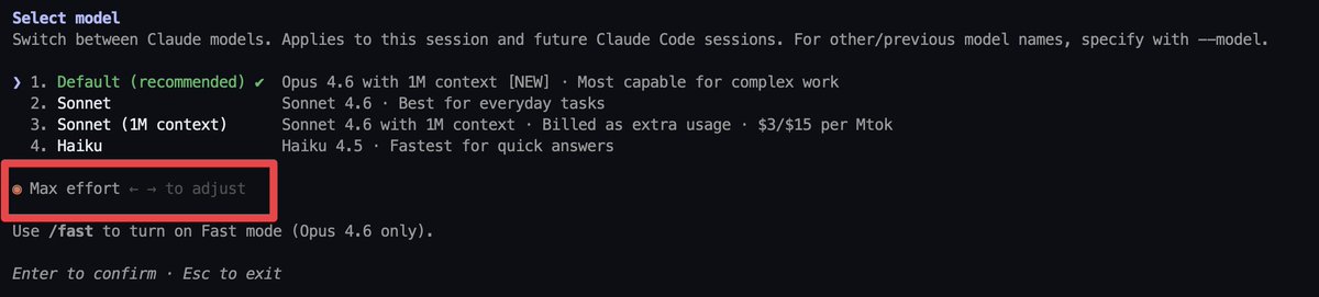 Model picker options