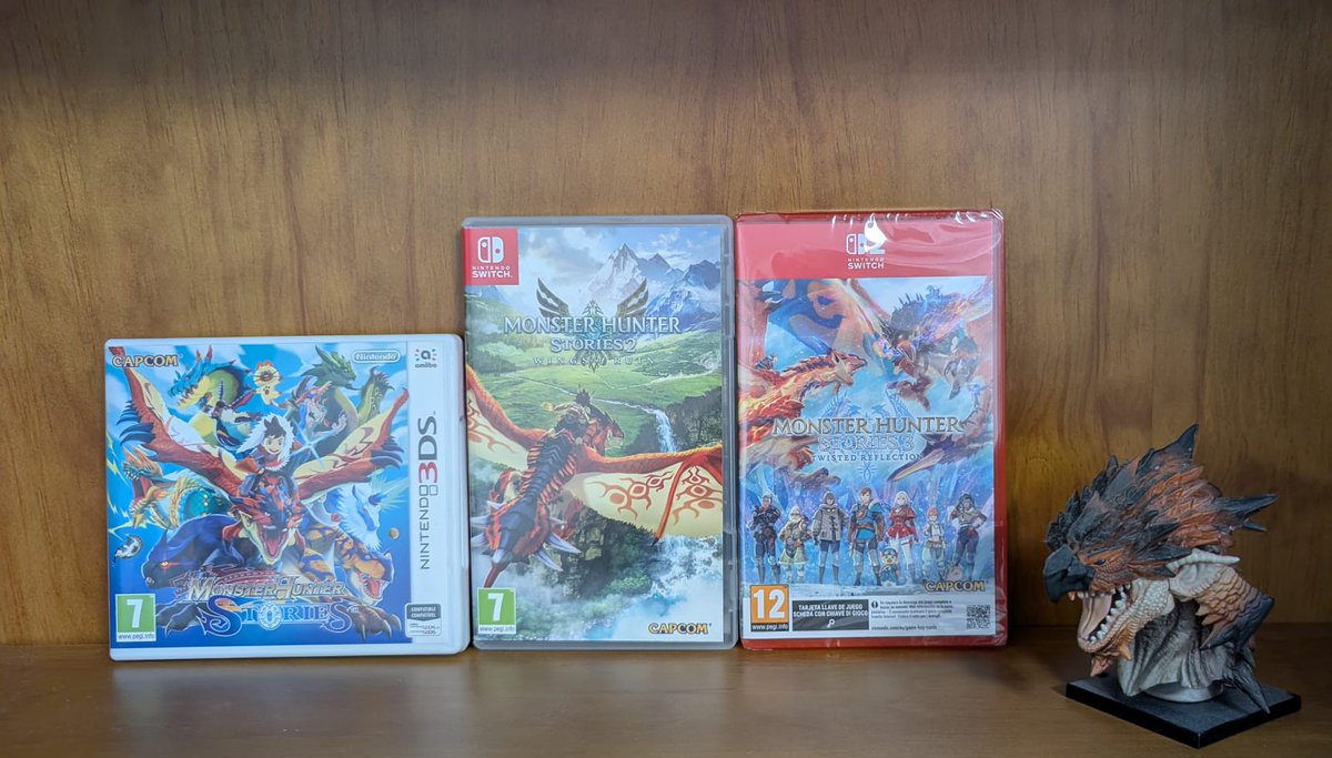 Colección completa de Monster Hunter Stories 🥰
Gracias por regalarme el último, <a href="/sisafne/">Sisafne🗡</a> 💙
#MonsterHunter #MonsterHunterStories
#MonsterHunterStories3
