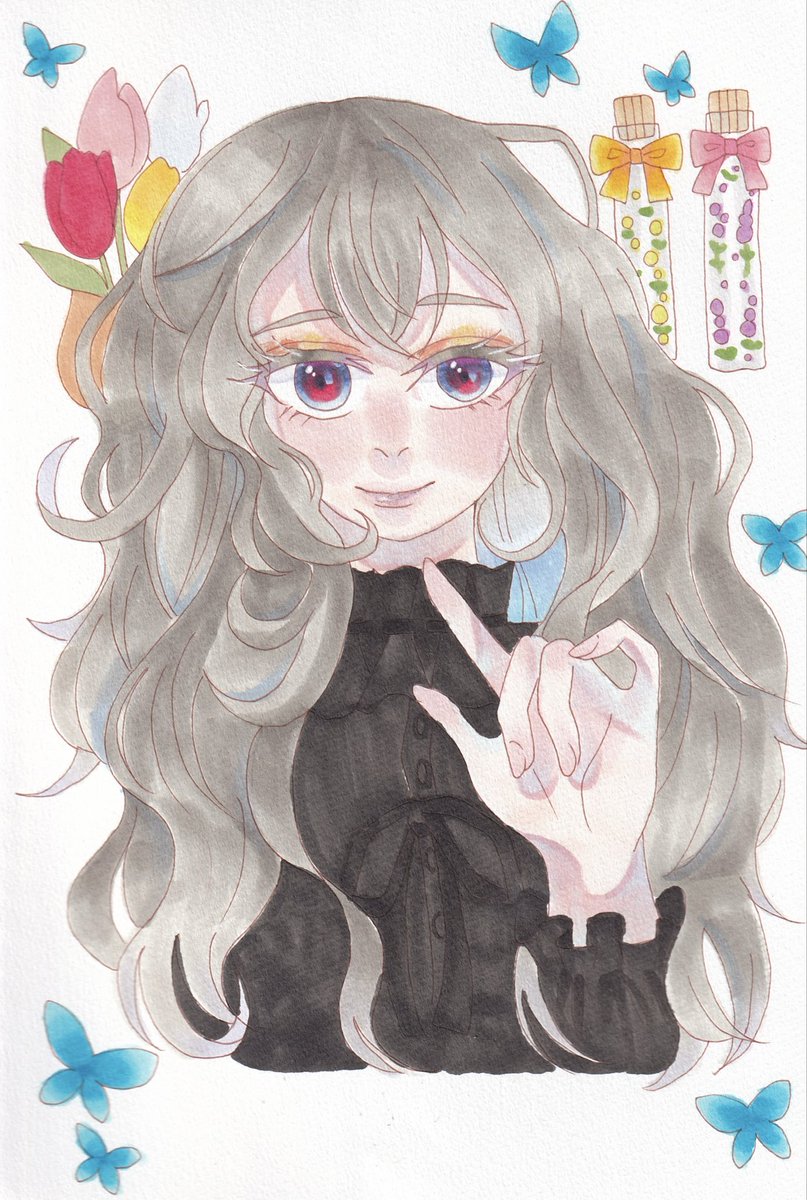 蝶とダンス コピック イラスト 原画 ⁄ ももうさぎ X 原画 イラスト