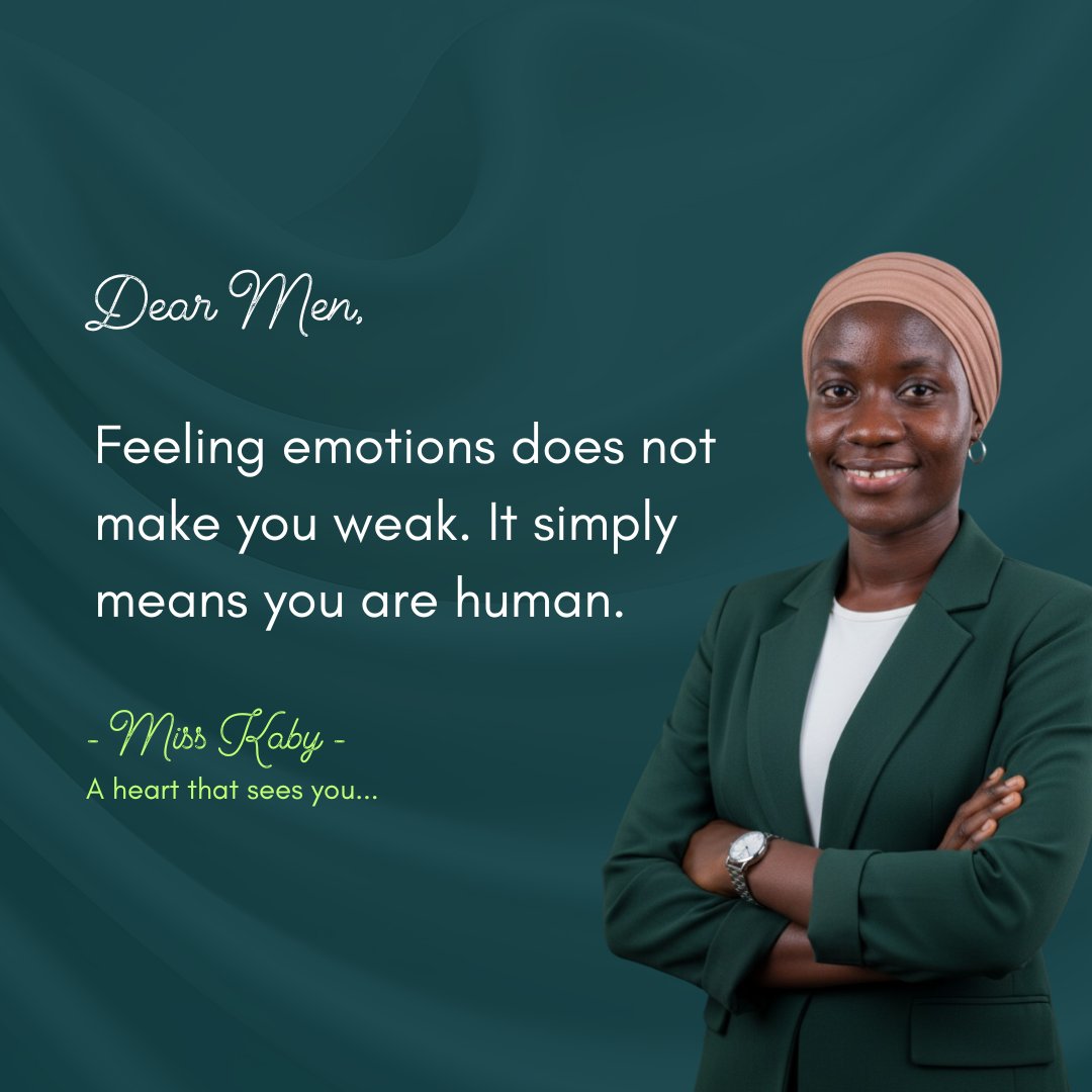 MissKaby's tweet photo. Let’s unlearn the idea that men must always be unbreakable.

#MensMentalHealth #MenAreHumanToo https://t.co/AAfaYdvyi1