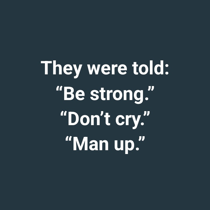 MissKaby's tweet photo. Let’s unlearn the idea that men must always be unbreakable.

#MensMentalHealth #MenAreHumanToo https://t.co/AAfaYdvyi1