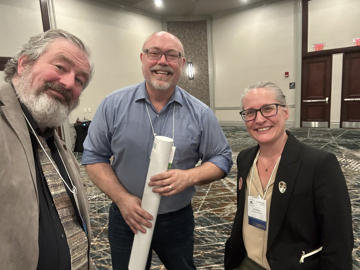 DChrol's tweet photo. Totally shocked and honored. Love this organization! The three winners of the Ovationes happened to be during with each other by coincidence. All the other tables can weep with envy! #teachancient @marshallu https://t.co/HqMWD2SKI0